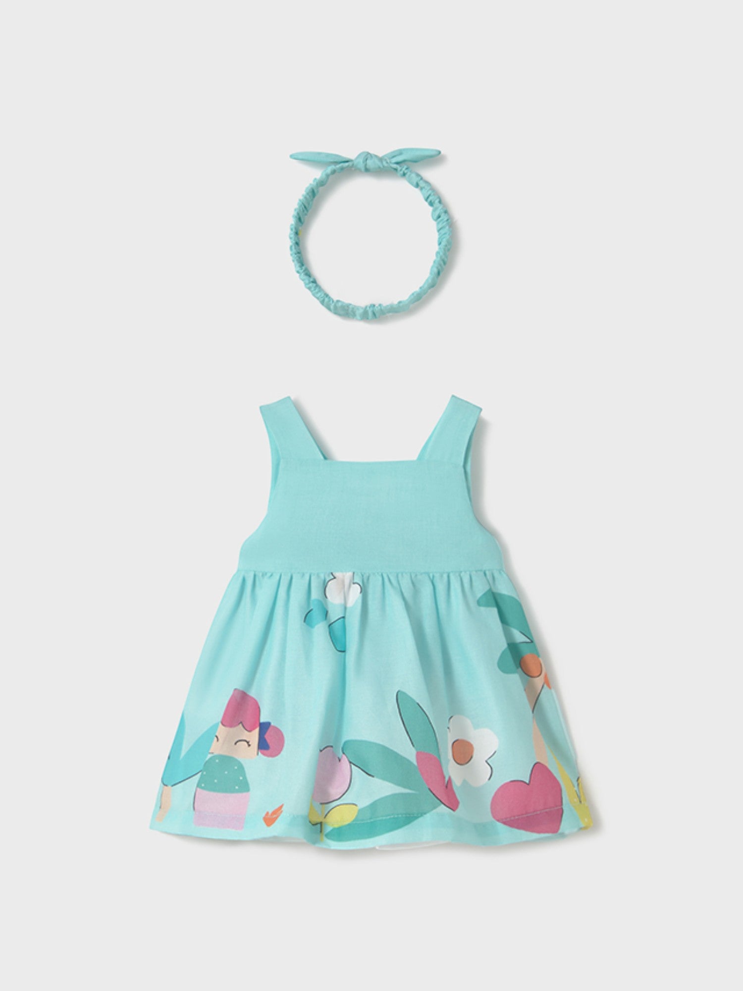 Abito  e cerchietto Bimba VERDE 1873 /V -  NANU' BABY