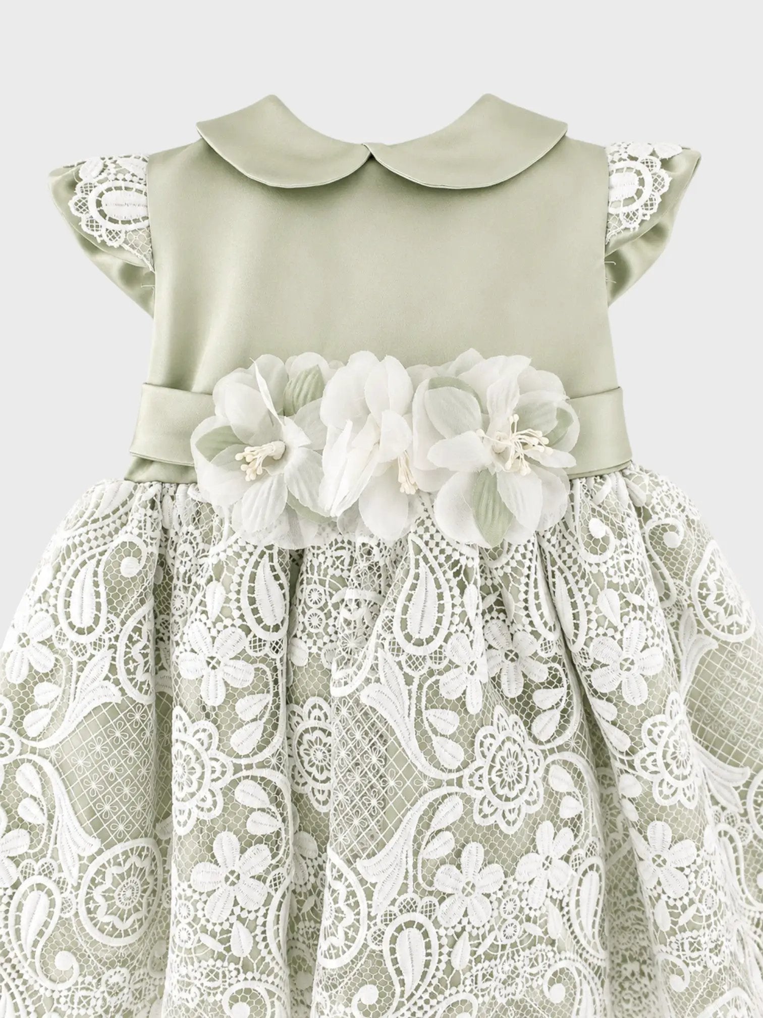 Abito Cerimonia Bimba Verde FB081/V by FLO' SARTORIA ITALIANA