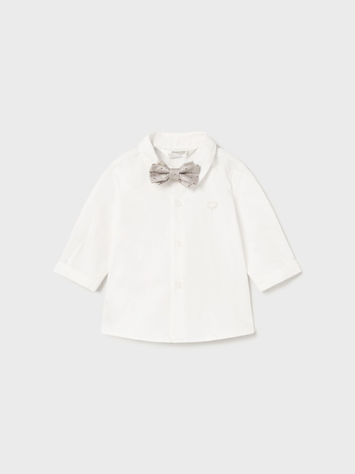 Camicia m/l con papillon Bimbo ECRU 1J-2180/E -  NANU' BABY