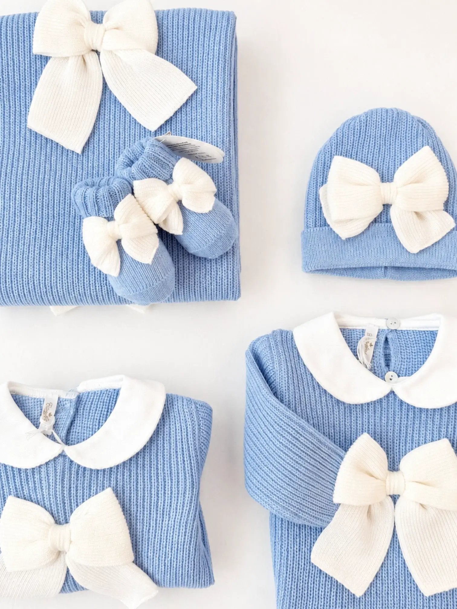 Completo nascita Neonato Azzurro MAGLIA INGLESE FIOCCO 547/5630 by BABY LORD