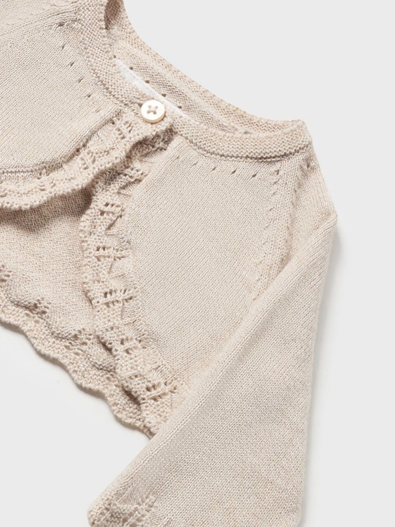 Giacchino in maglia basico Bimba BEIGE 318 -  NANU' BABY