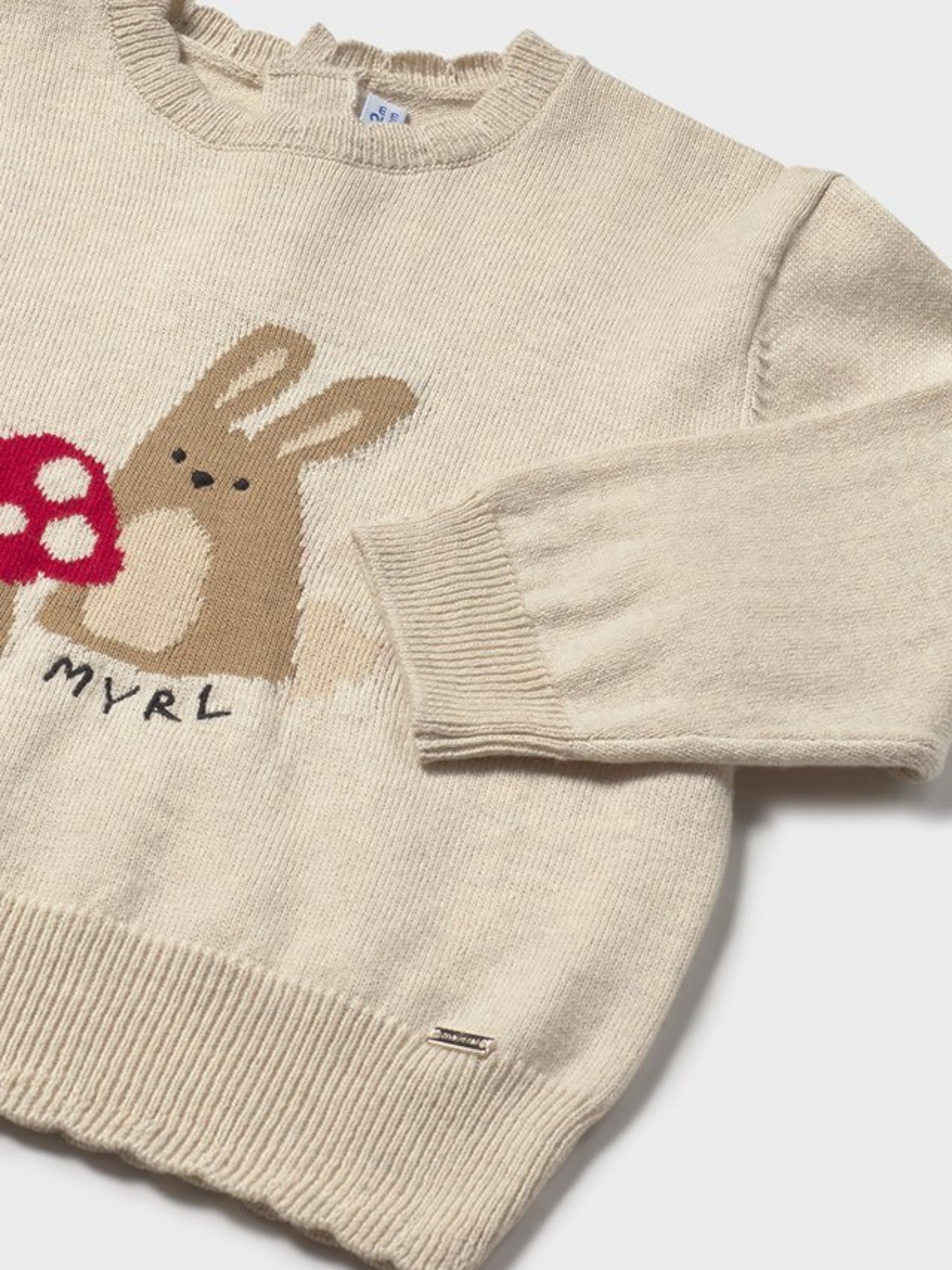 Maglione fino jacquard Bimba Beige 2354/21 -  NANU' BABY