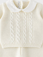 Completo nascita Neonato Bianco TRECCIA 516/30 by BABY LORD