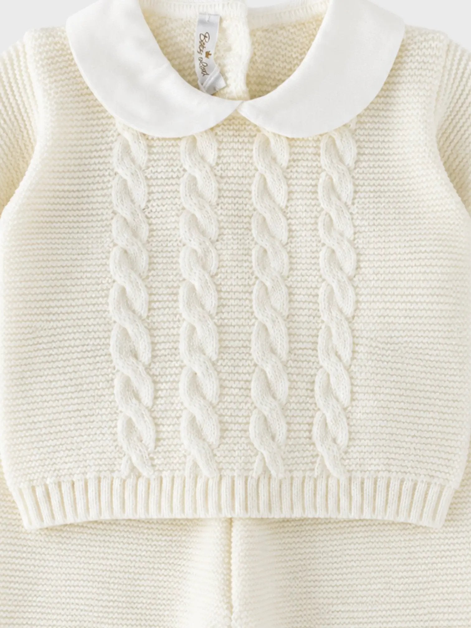 Completo nascita Neonato Bianco TRECCIA 516/30 by BABY LORD