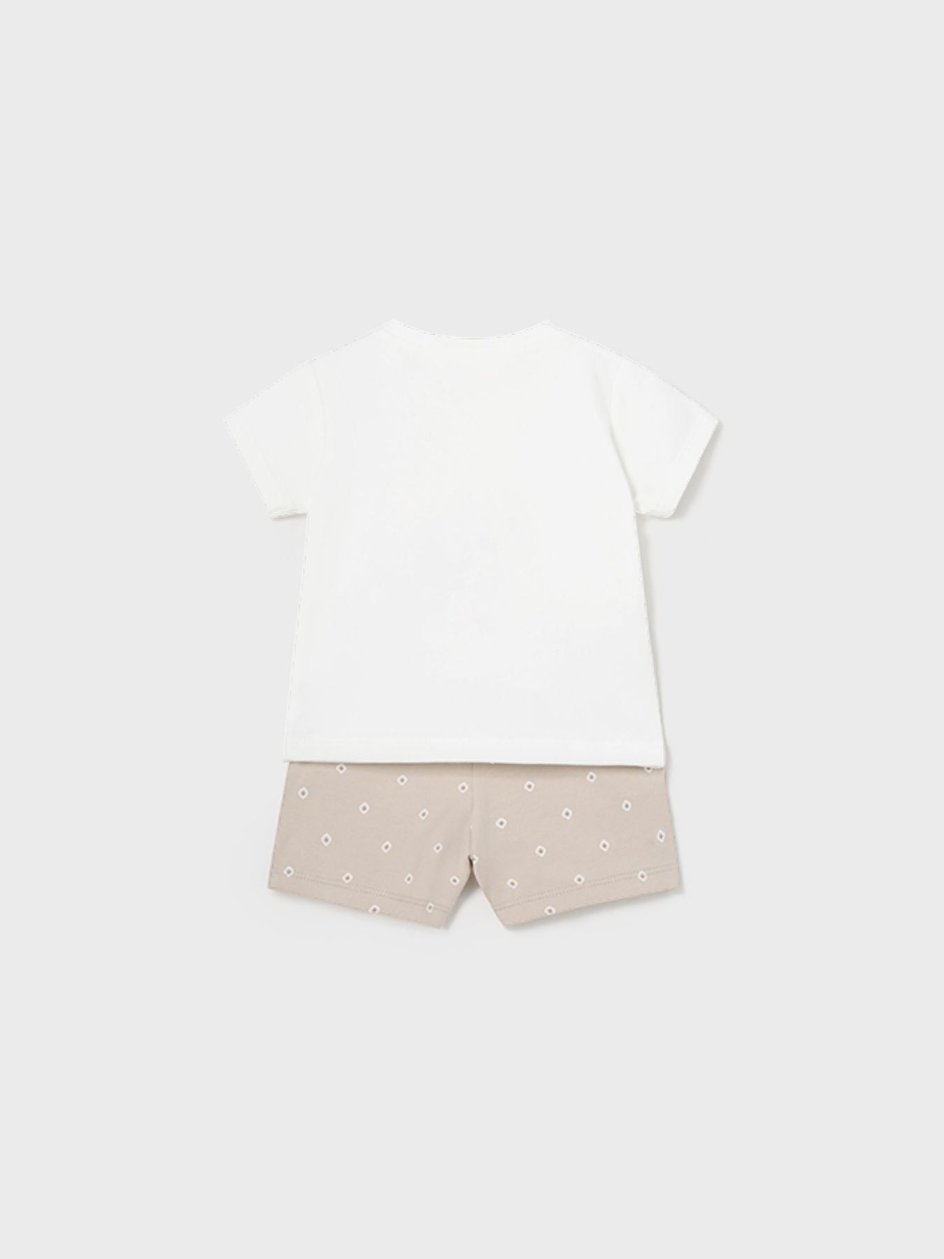 Comp 4 pezzi corto Bimbo ECRU 1625 -  NANU' BABY
