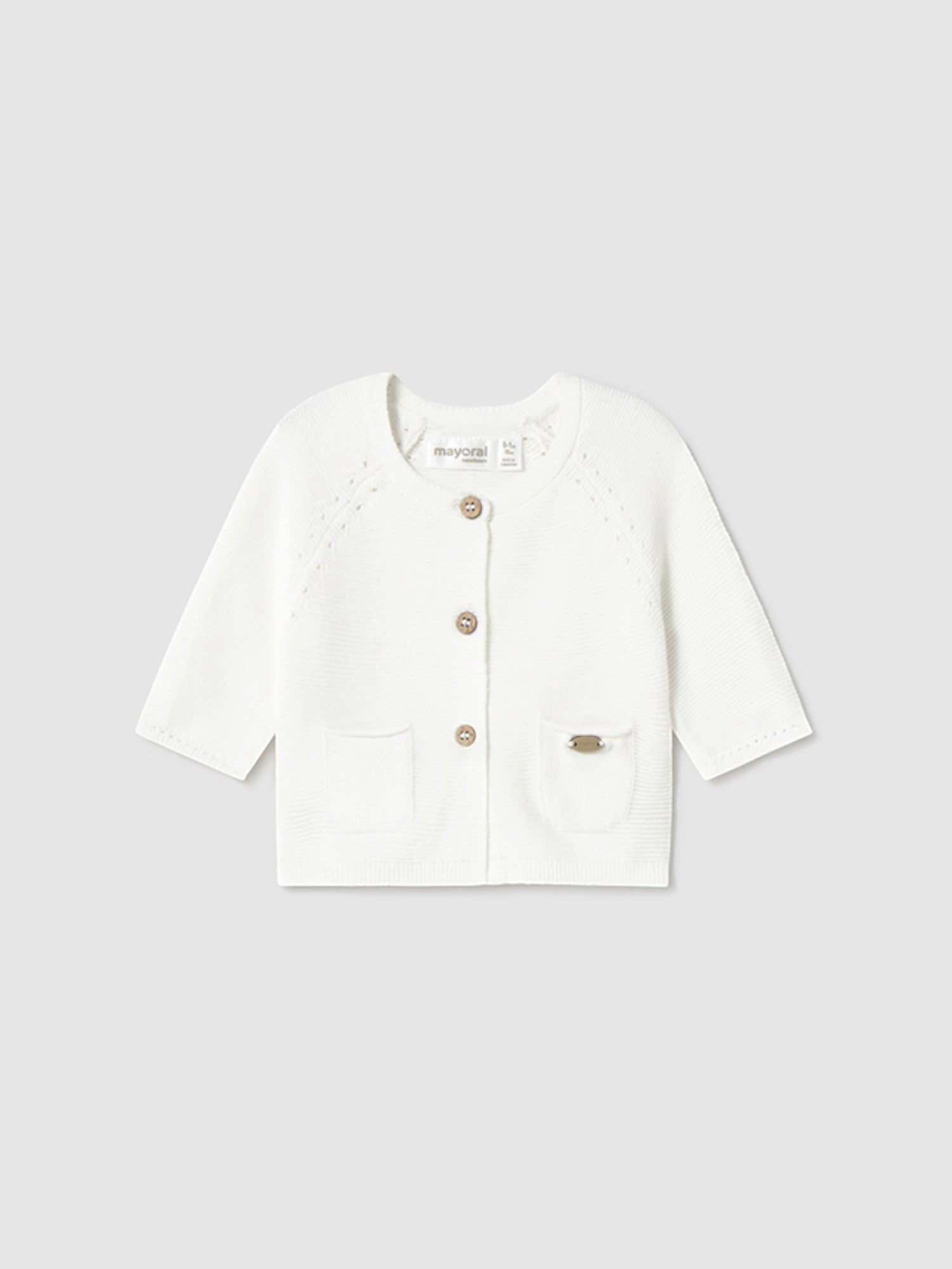 Giacchino lungo maglia Bimba NATURAL 1307 /N -  NANU' BABY