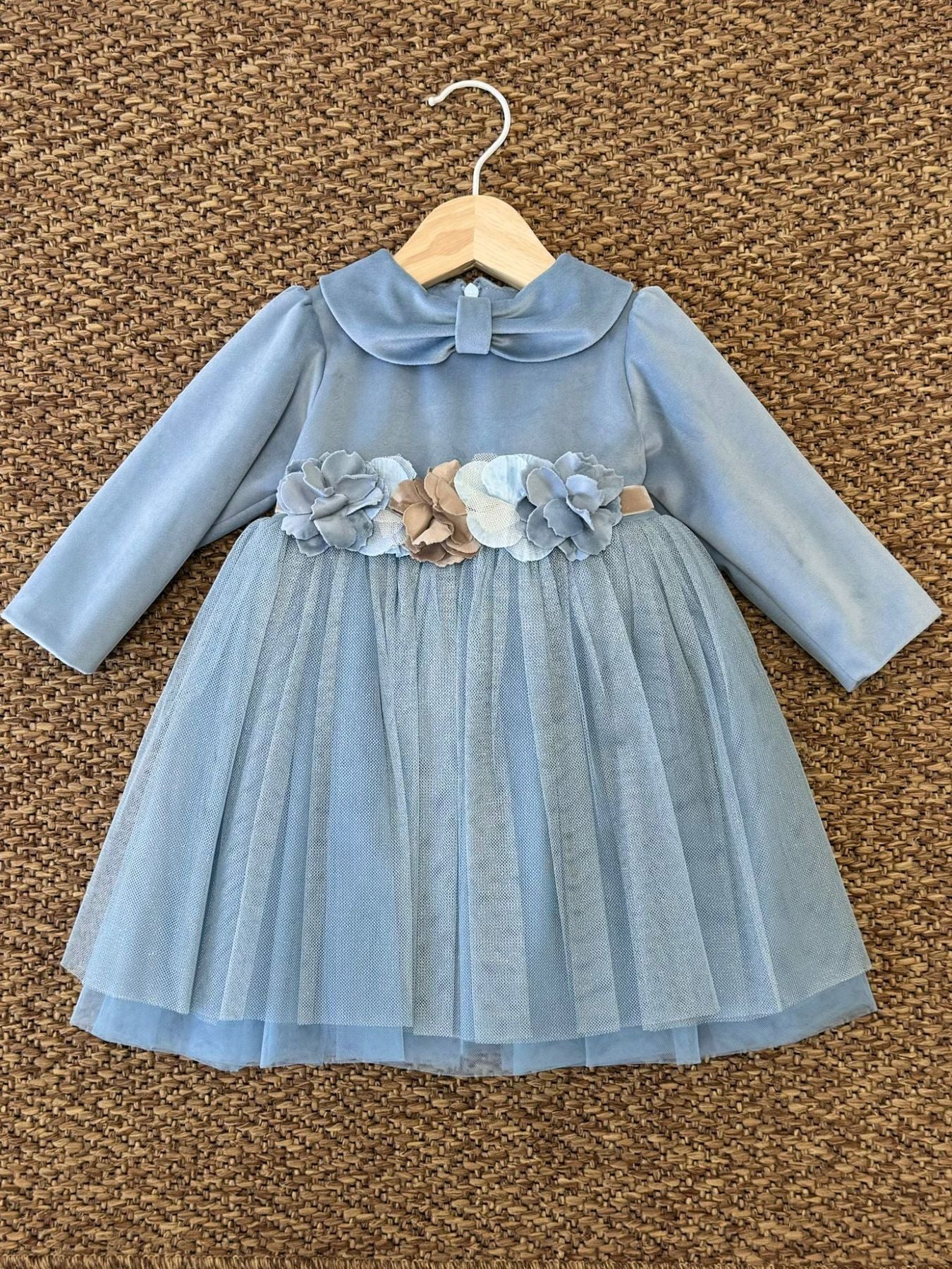 Abito Fiore Bimba CIELO IK318ML -  NANU' BABY