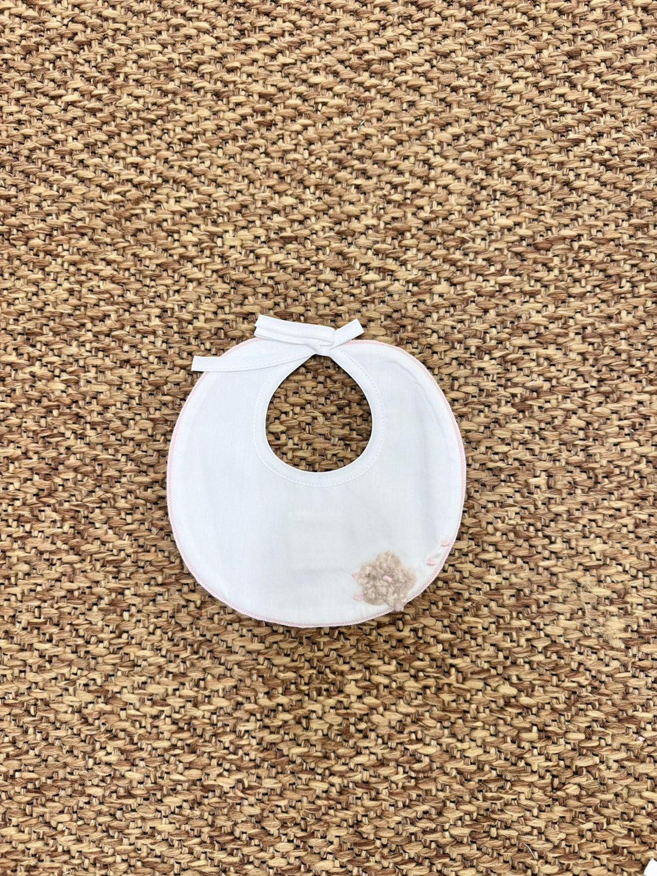 Bavetta Fiore Neonata VANIGLIA IG12BAV -  NANU' BABY