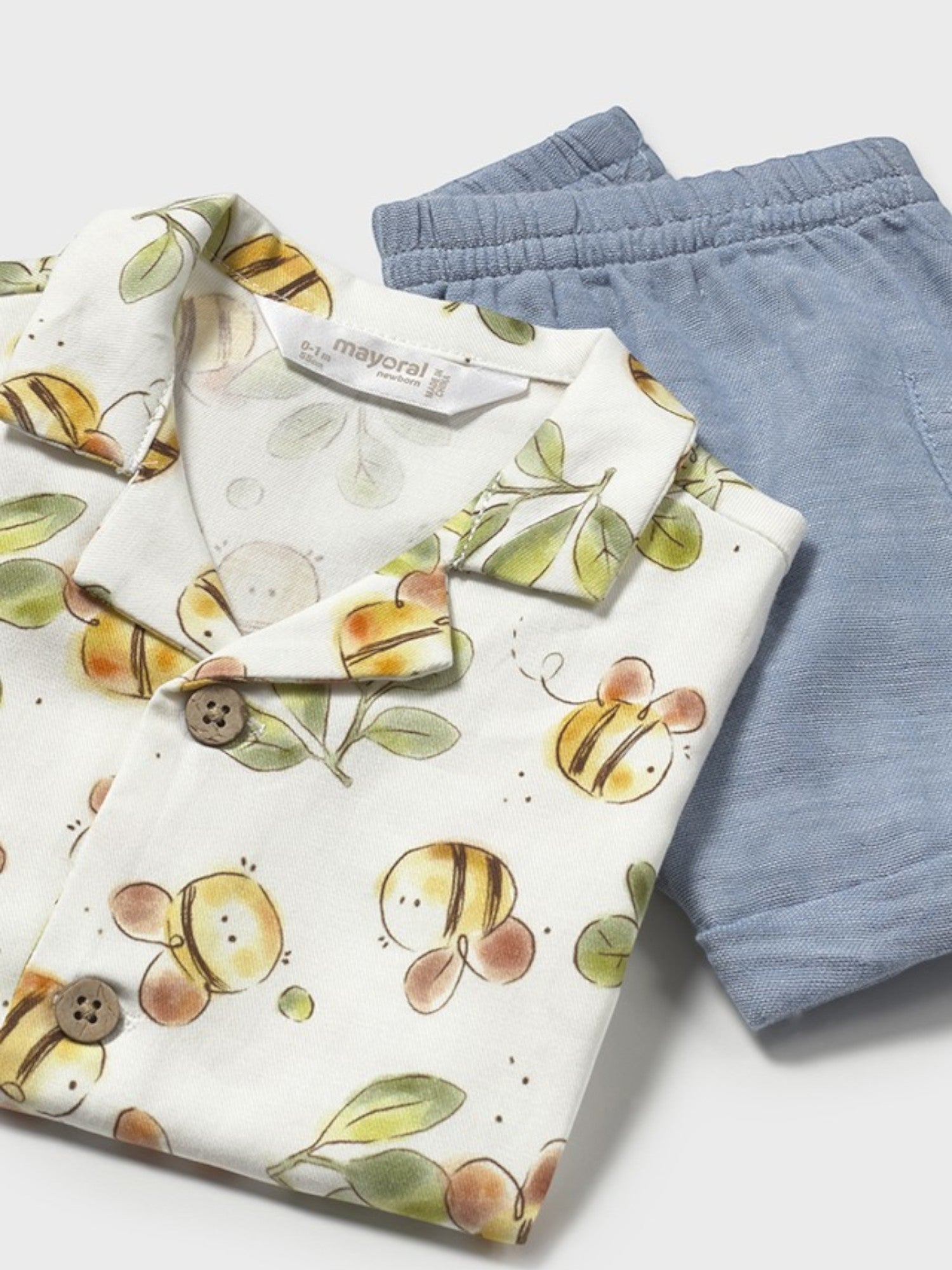 Completo pantalone  corto overshirt Bimbo VERDE 1205 /V -  NANU' BABY
