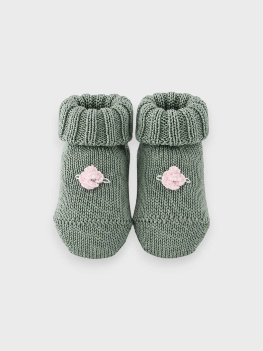 Babbucce Neonata Verde FIORI DI LOTO 715/6231 by BABY LORD