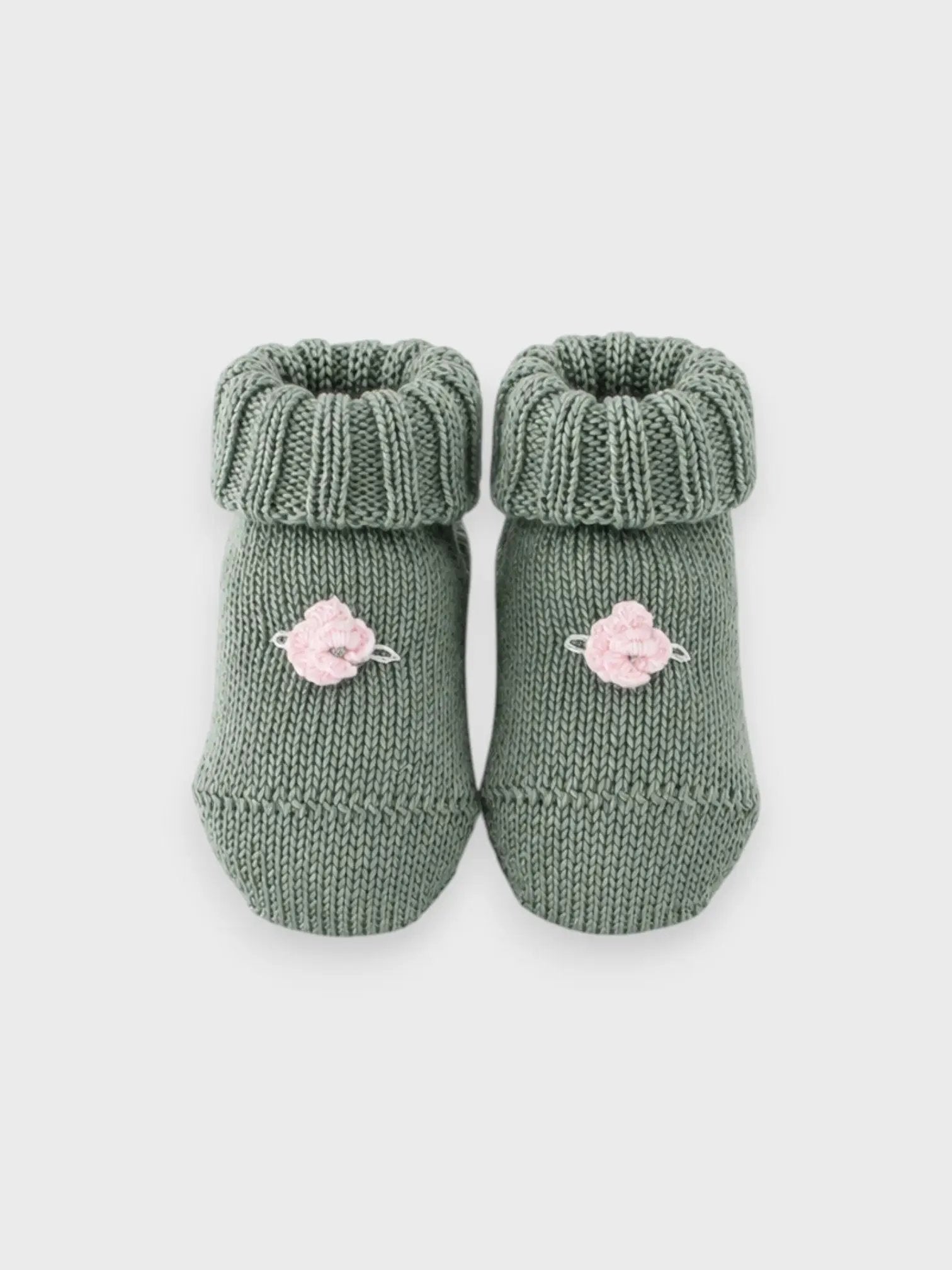 Babbucce Neonata Verde FIORI DI LOTO 715/6231 by BABY LORD