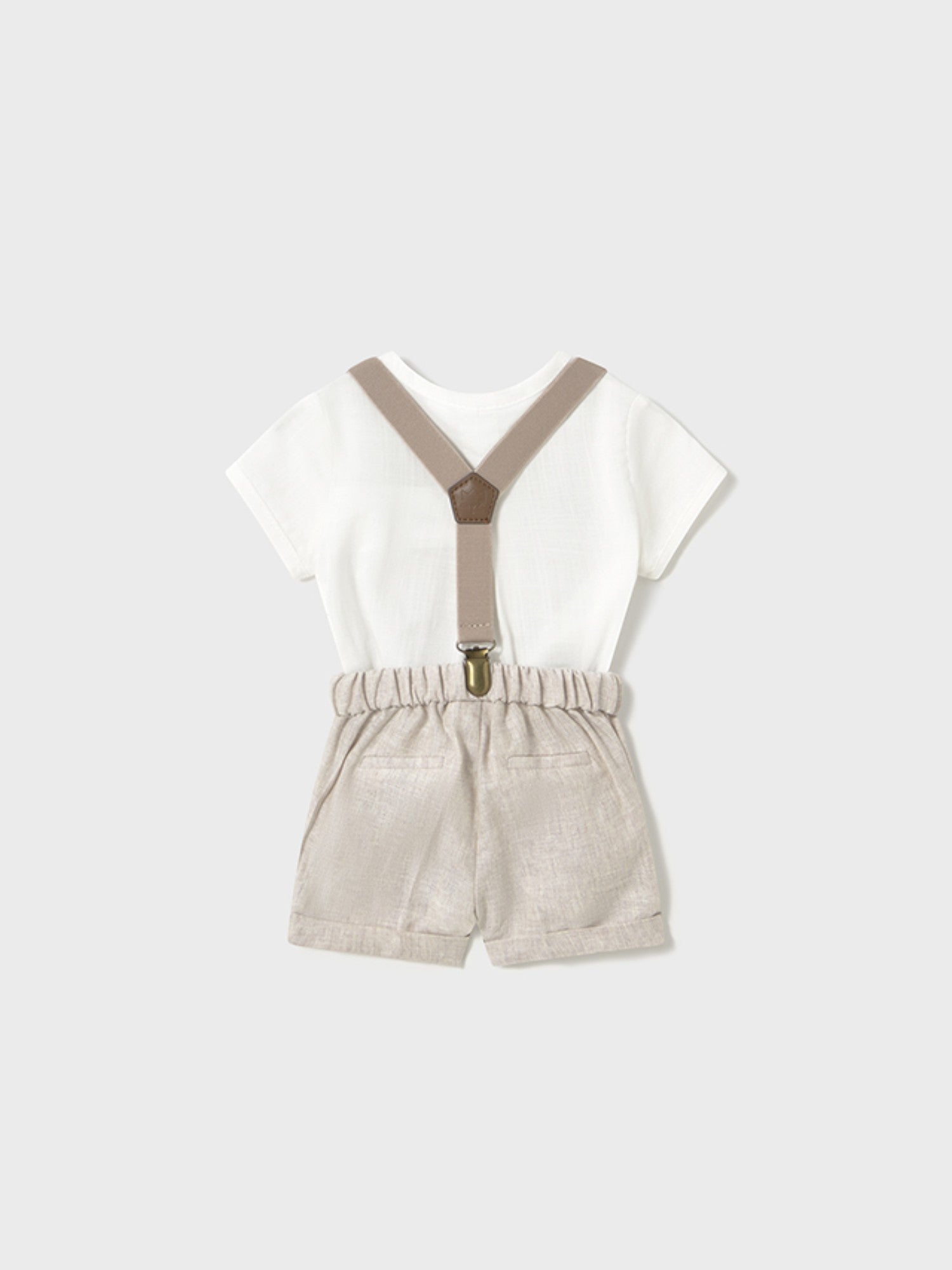 Completo pantalone  corto e maglia Bimbo AVORIO 1215 /A -  NANU' BABY