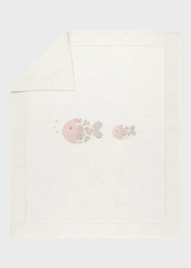 Coperta Neonata Panna FISH AND FLOWER 197/P by BABY LORD