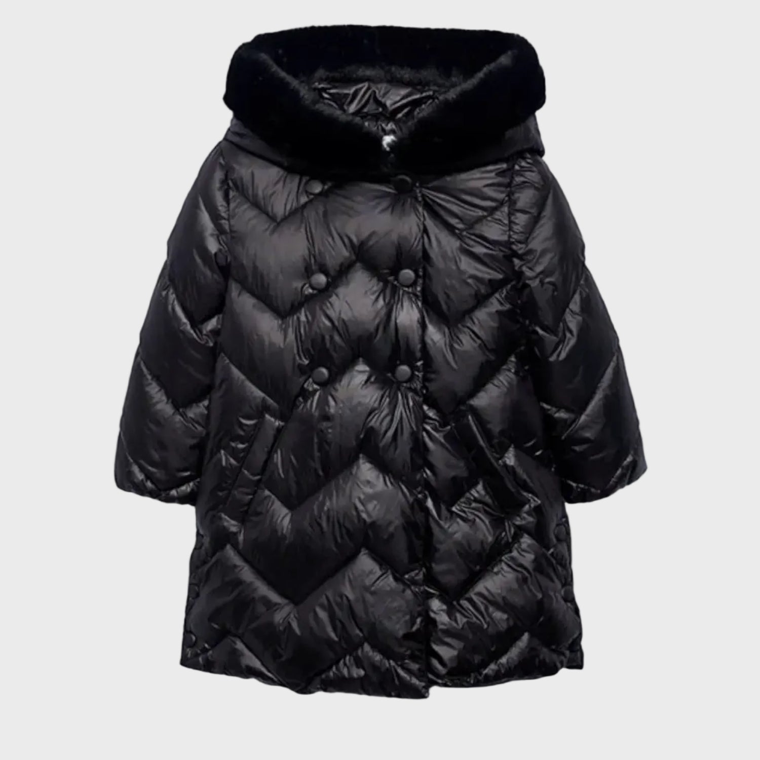 Cappotto Bimba Nero 5847/10 by ABEL & LULA
