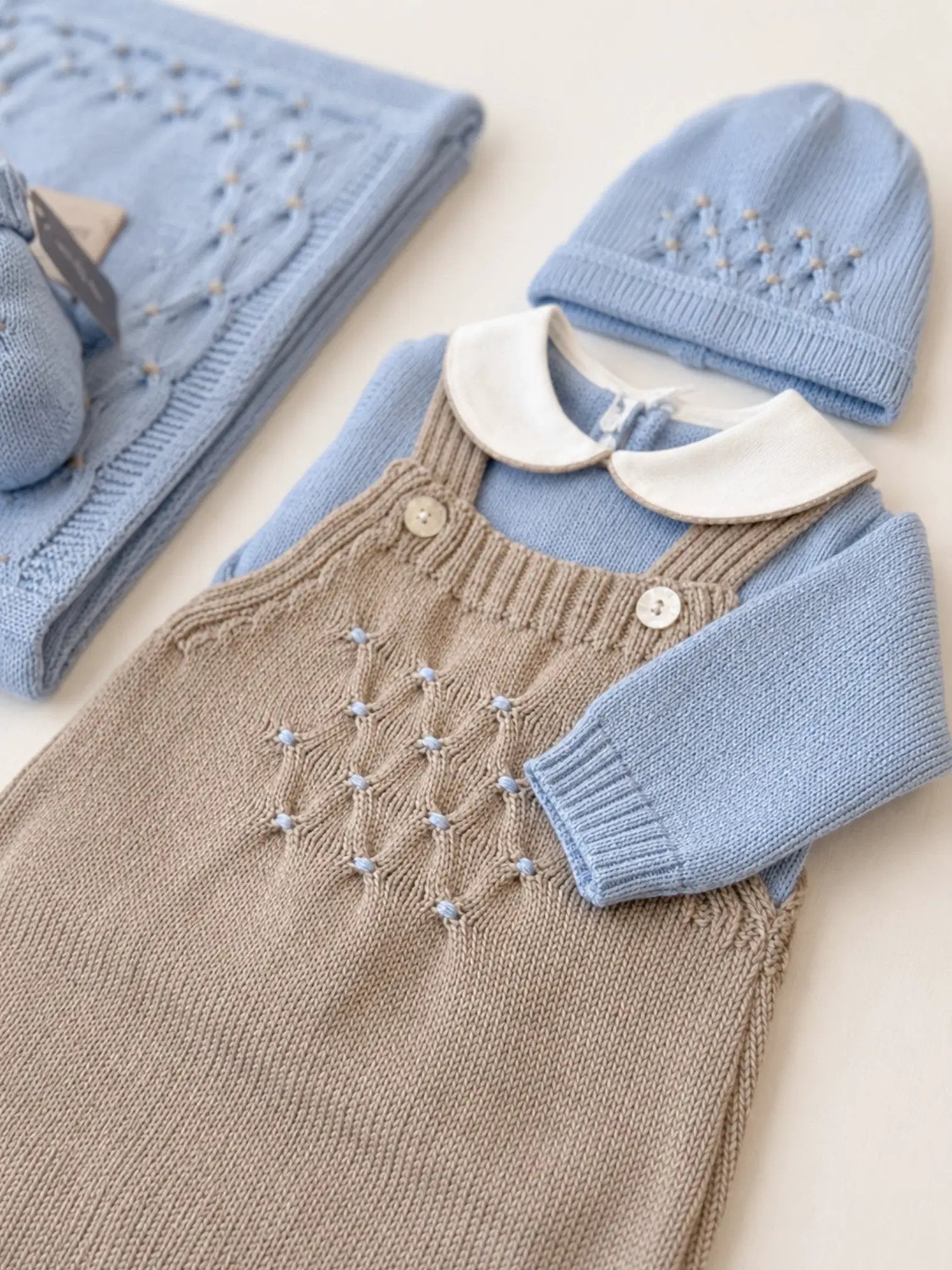 Salopette Neonato Azzurro NIDO D'APE 327C/4856 by BABY LORD