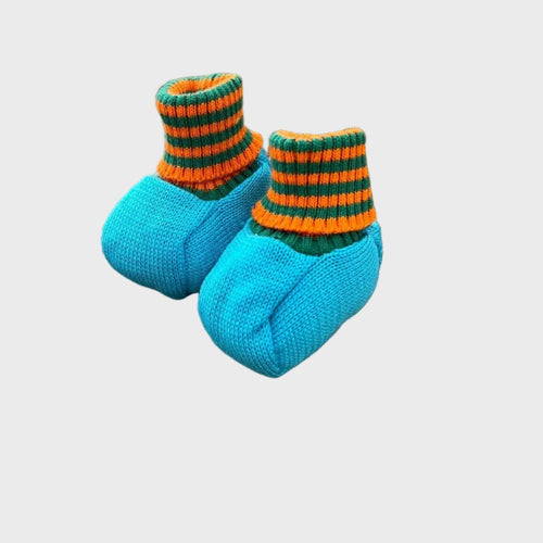 Babbucce Neonato Azzurro EL32SM by MARLU'