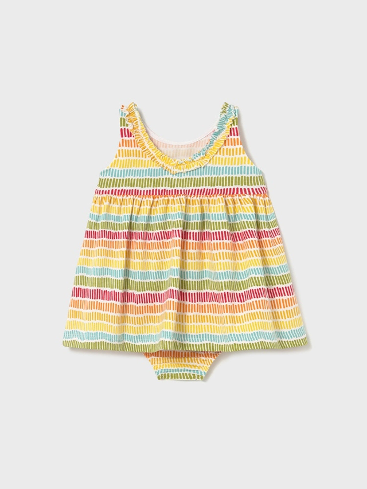 Abito   stampato con coulotte Bimba GIALLO 1925/84 -  NANU' BABY