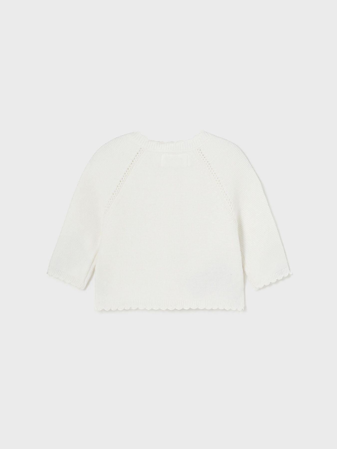 Giacchino lungo maglia Bimba ECRU 1376/E -  NANU' BABY