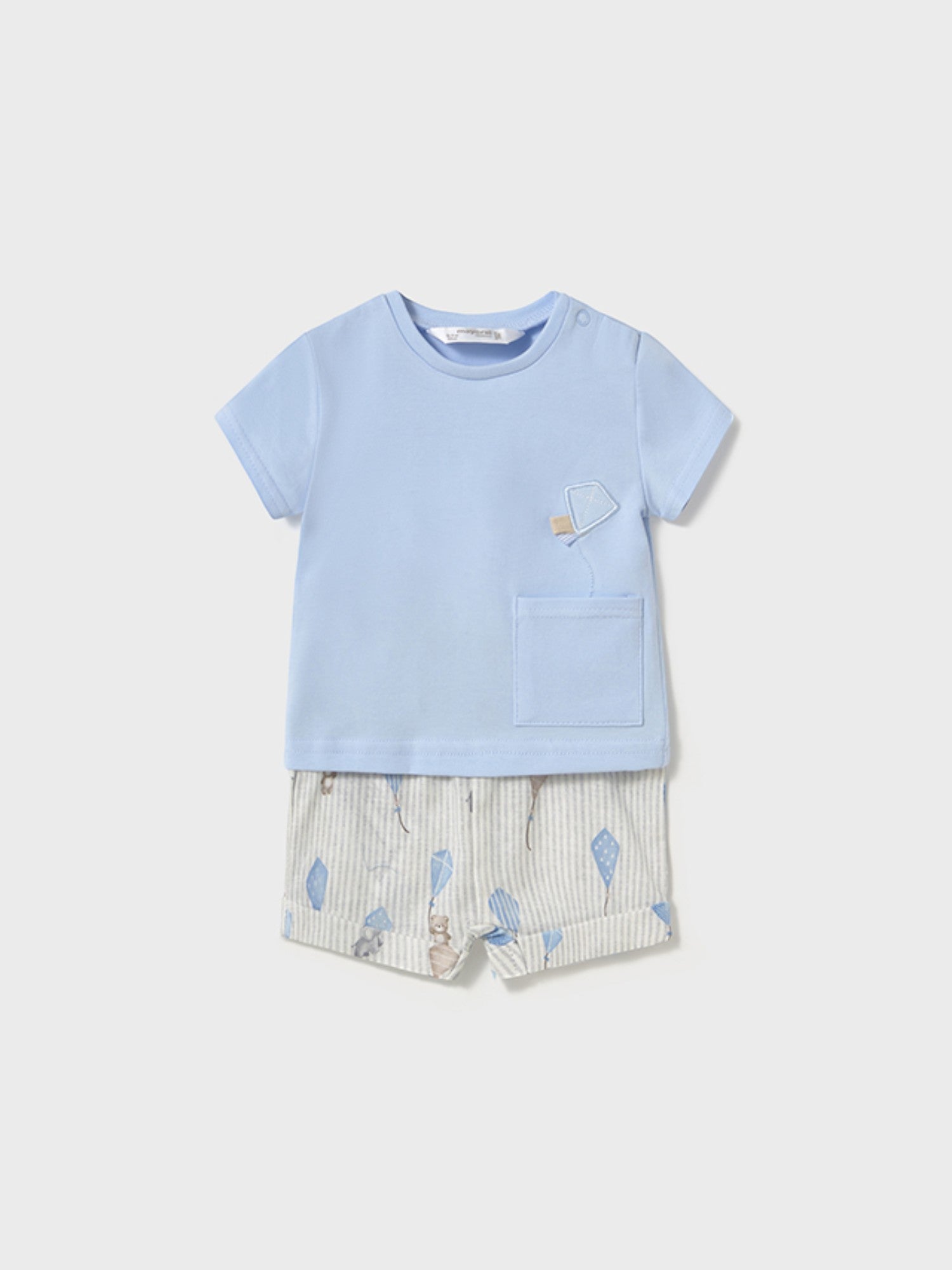 Completo pantalone  corto maglietta Bimbo CIELO 1202 /C -  NANU' BABY
