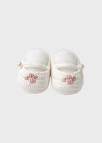 Babbucce Neonata Avorio EK29SB by MARLU'