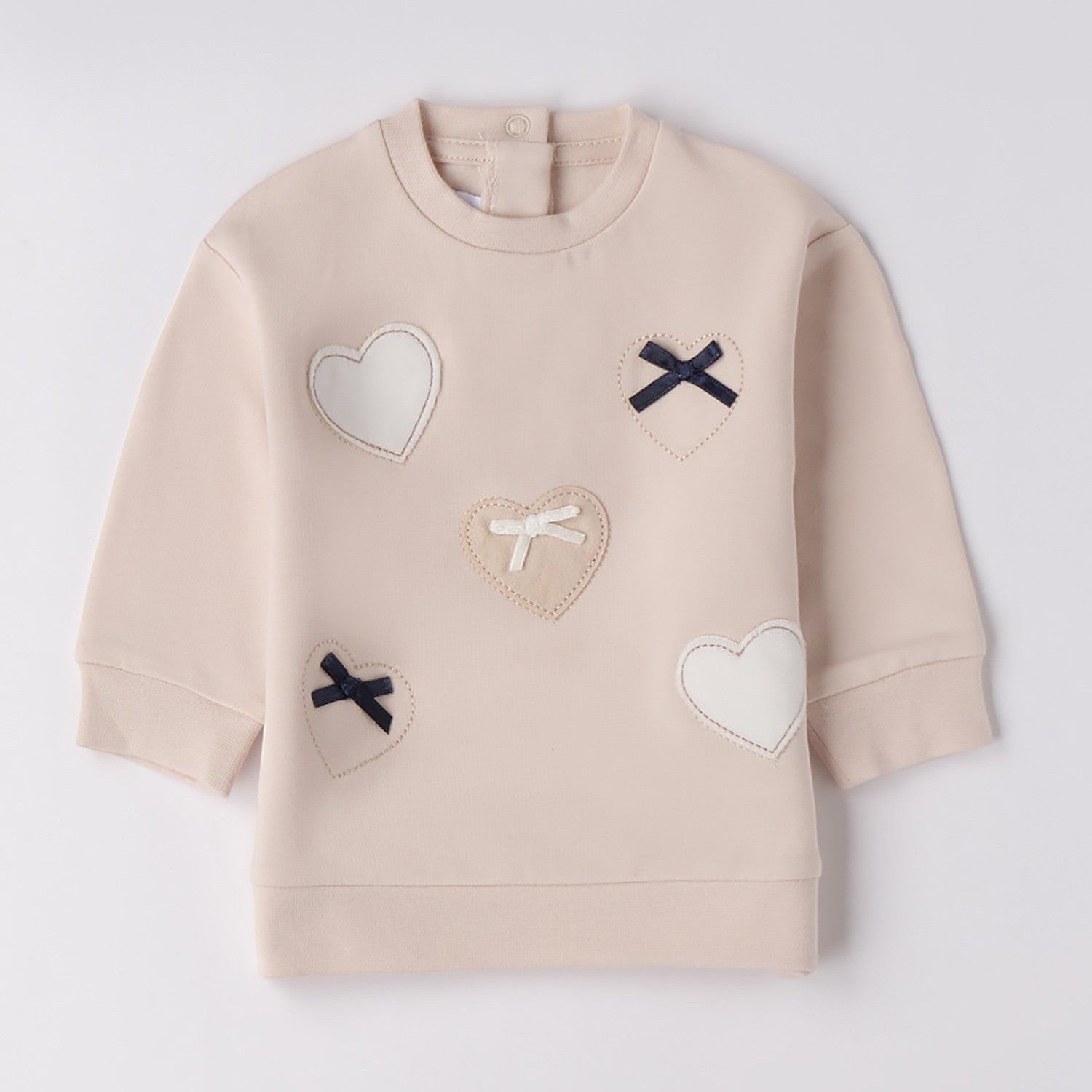 Felpa Chiusa Con O Senza Cappuccio Bimba Avorio 3F716/2911 -  NANU' BABY