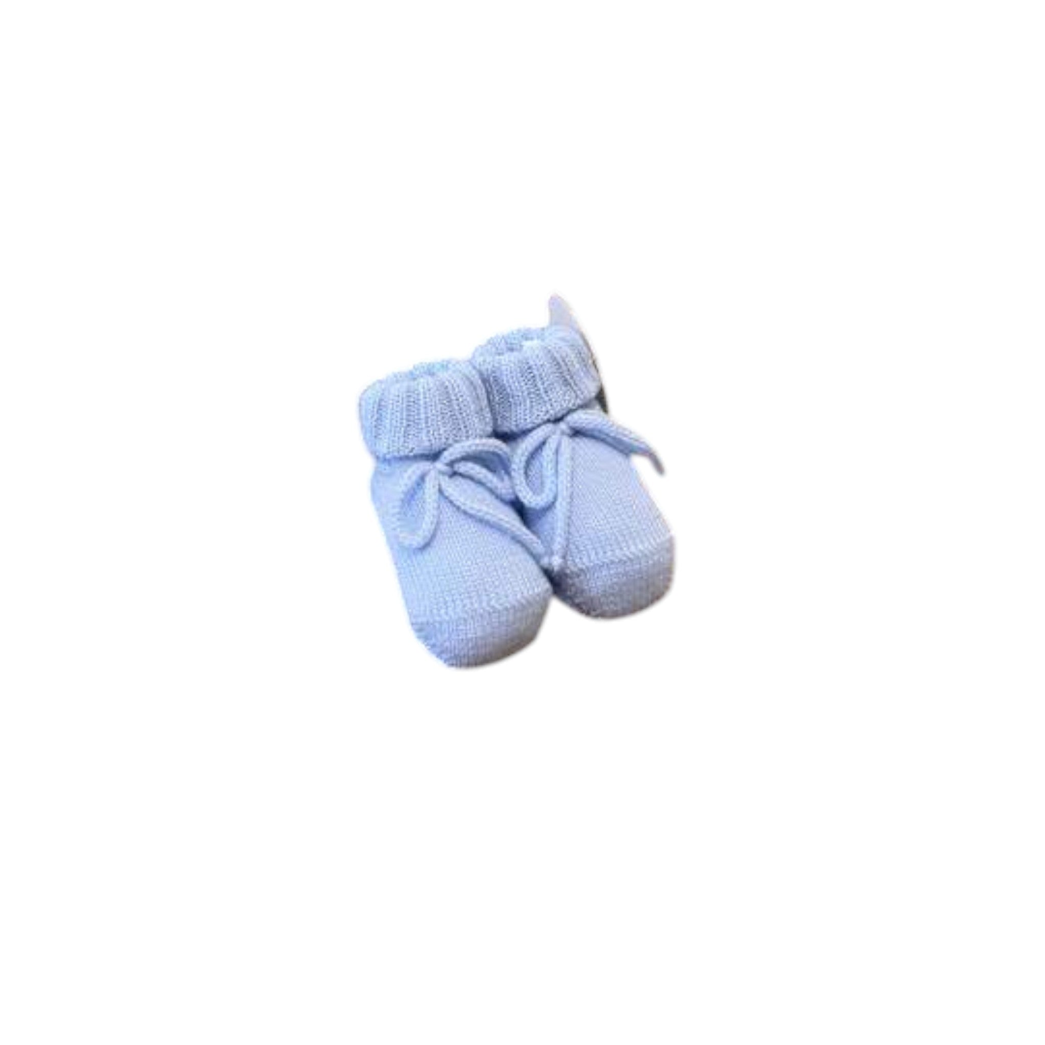 Babbucce doppio fiocco Neonato CIELO NIDO D'APE 706