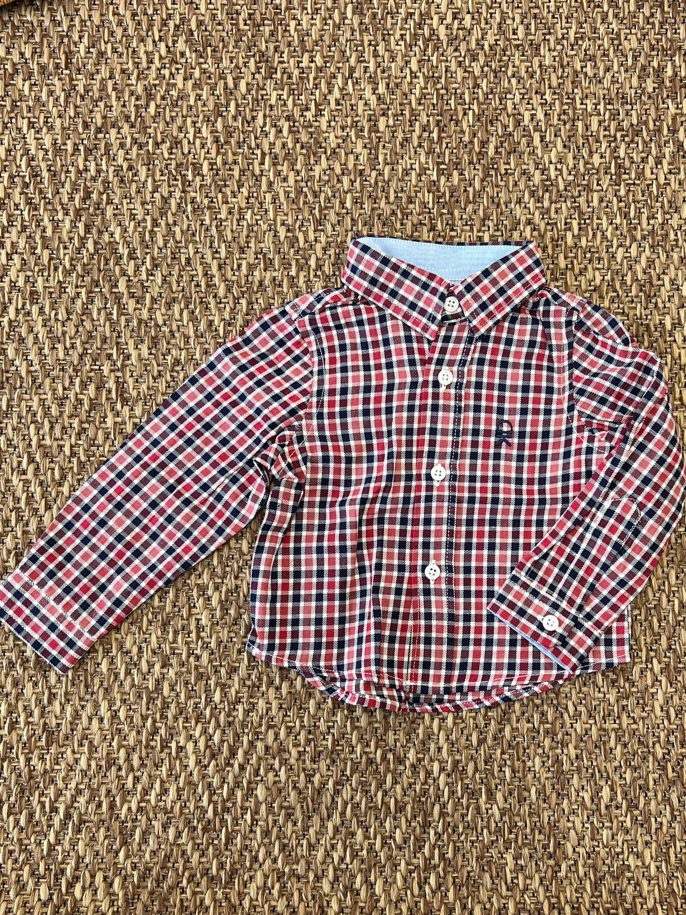 Camicia Bimbo ROSSO DK511/OI23 -  NANU' BABY