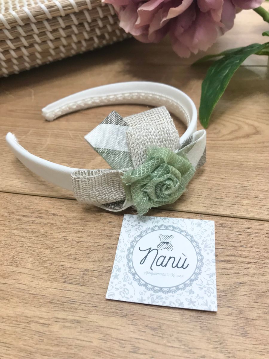 Cerchietto Fiore  PANNA EG305FR -  NANU' BABY