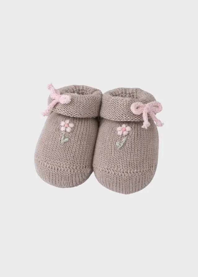 Babbucce Neonata Avorio MARGHERITE 759 by BABY LORD