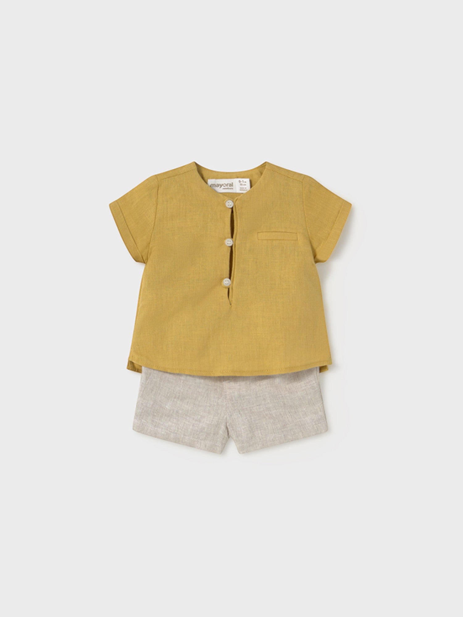 Completo pantalone corto Bimbo GIALLO 1211 /G -  NANU' BABY