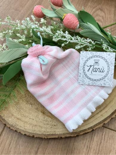 Cuffia Neonata BIANCO EC2871 -  NANU' BABY