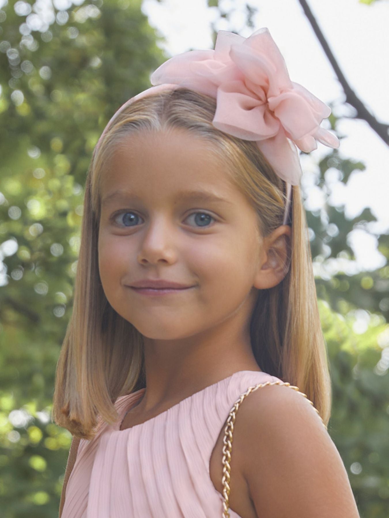 Cerchietto fiore organza  PANNA 5413 -  NANU' BABY