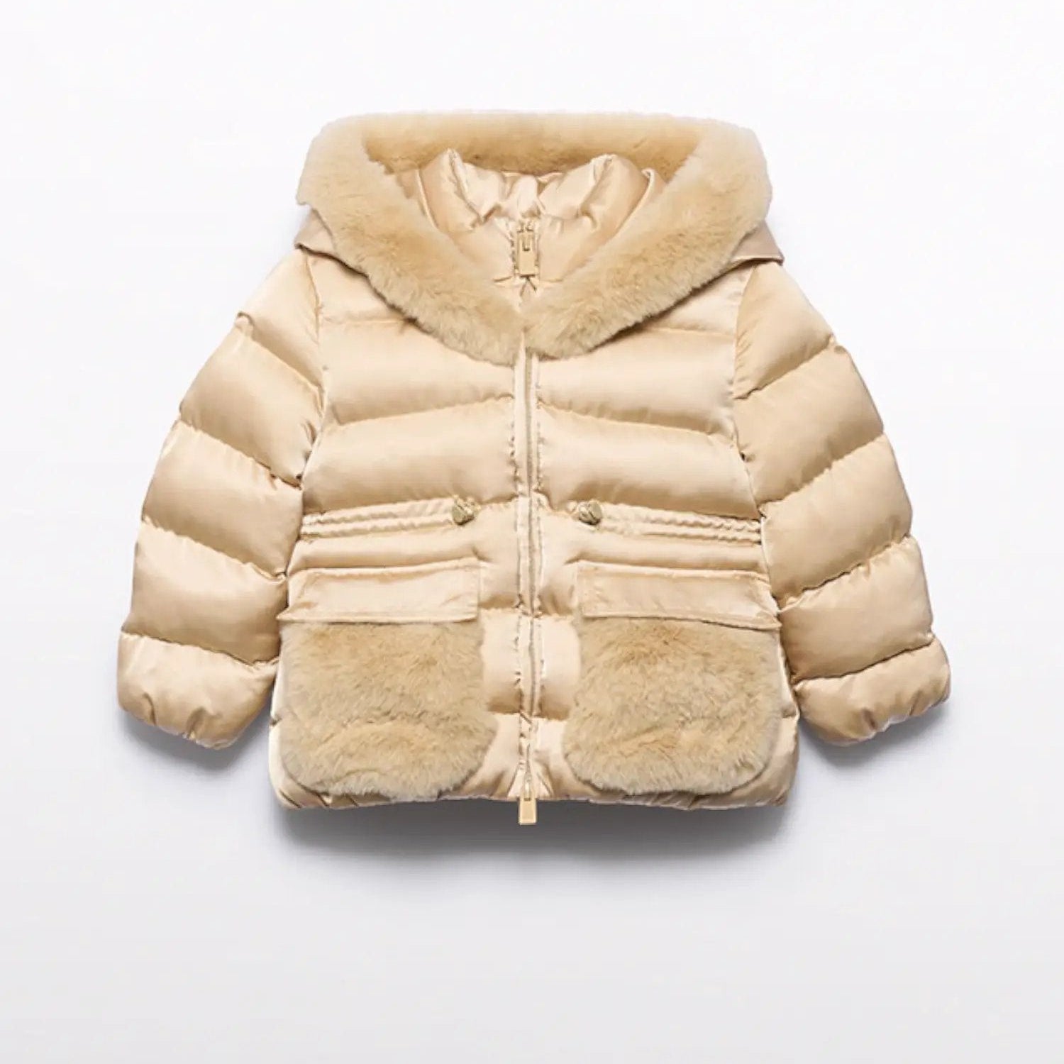 Cappotto Bimba Beige 5849/14 by ABEL & LULA