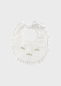 Baby Bib White Cotton Batiste ROSSELLA 3124