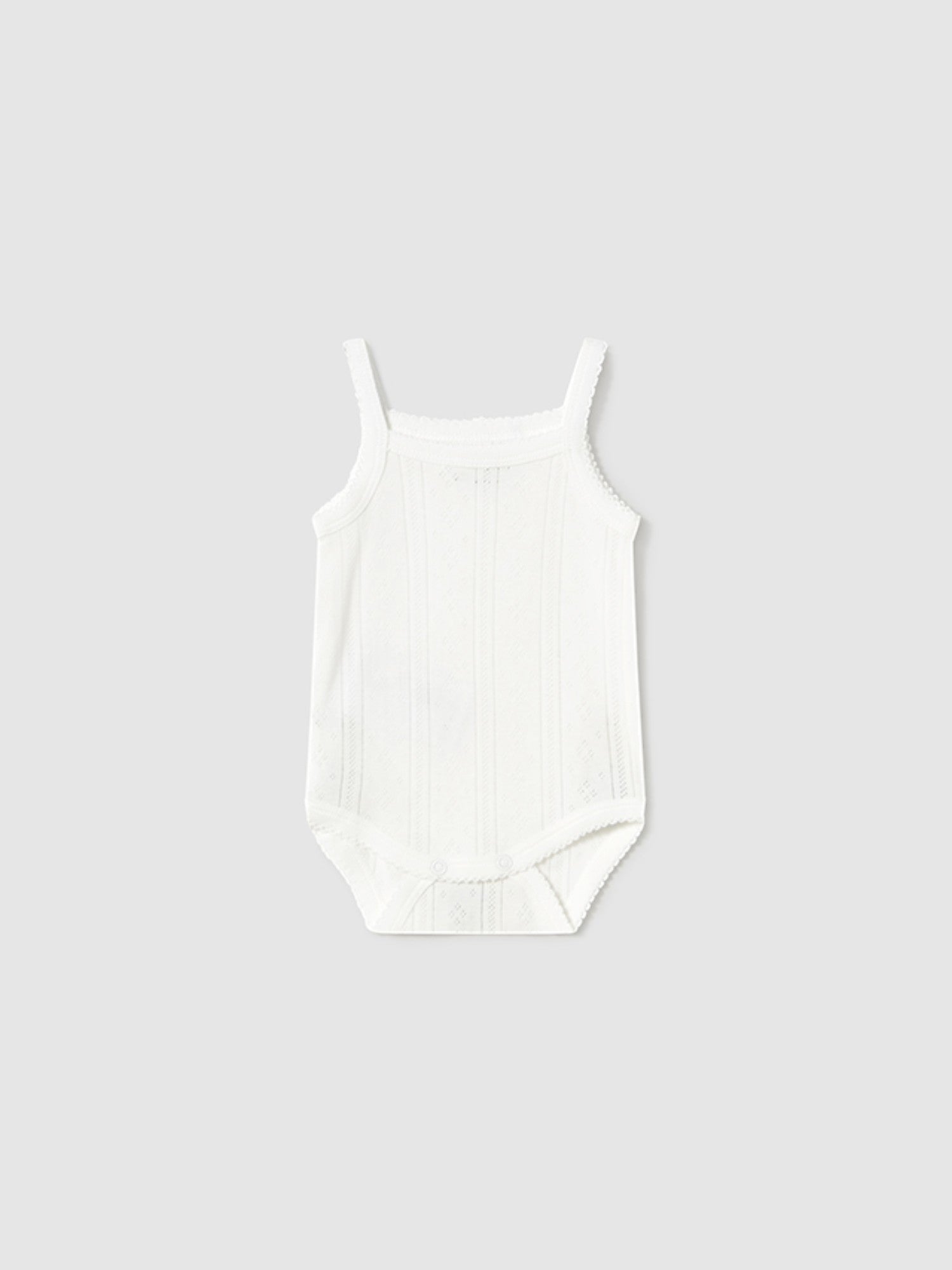 Body bretelle traforate Neonata BIANCO 1745 /B -  NANU' BABY
