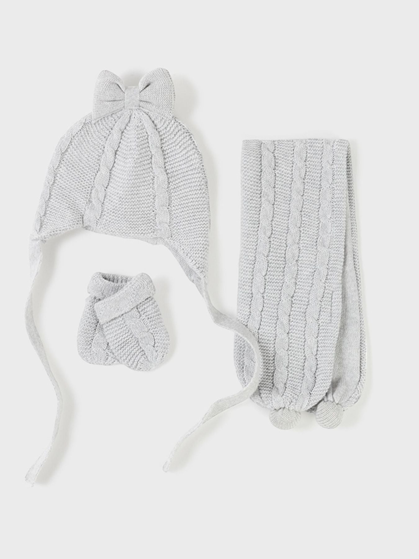Set cappello,manopole e sciar  PERLA 9663-P -  NANU' BABY