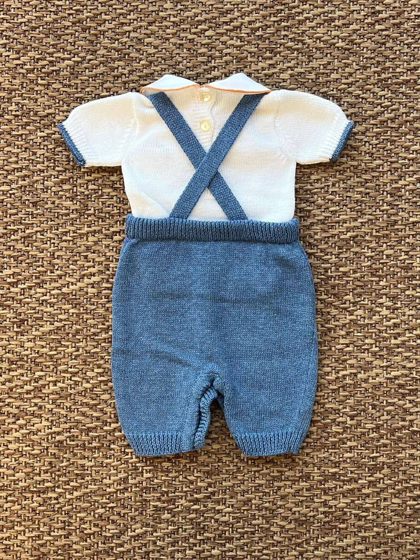 Salopette corta Neonato BLU CETIN/SL -  NANU' BABY
