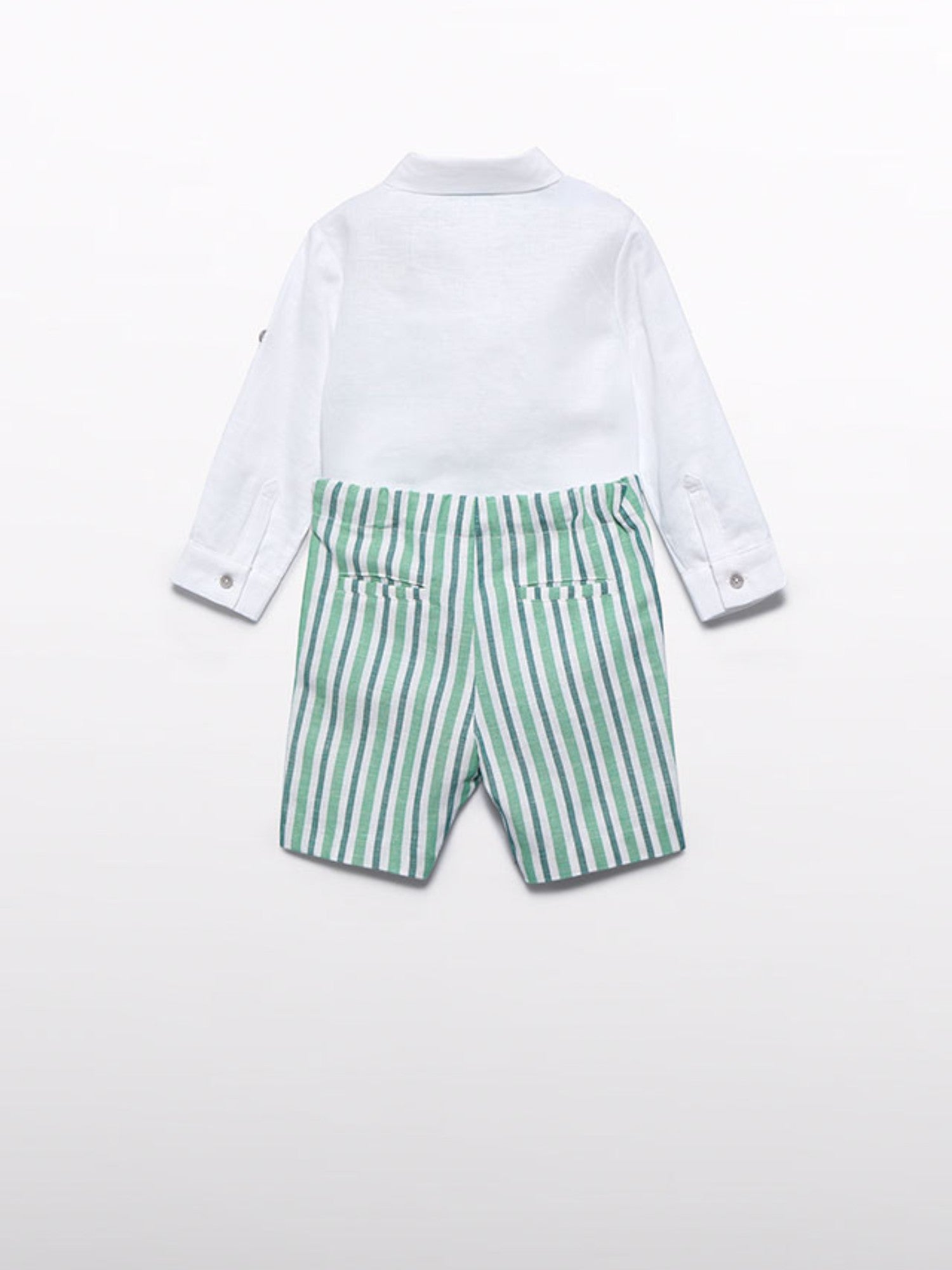 Completo bermuda camicia papillon Bimbo VERDE 5209 /6 -  NANU' BABY