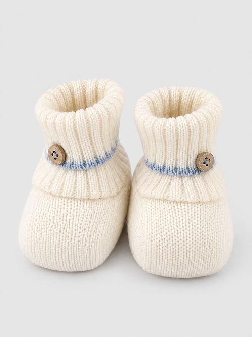 Babbucce Neonato Bianco 8242 by BIMBALO'