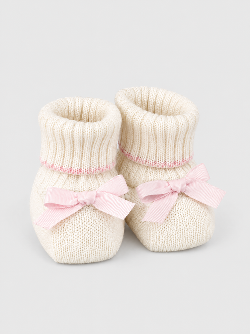 Babbucce Neonato Bianco 8236 by BIMBALO'