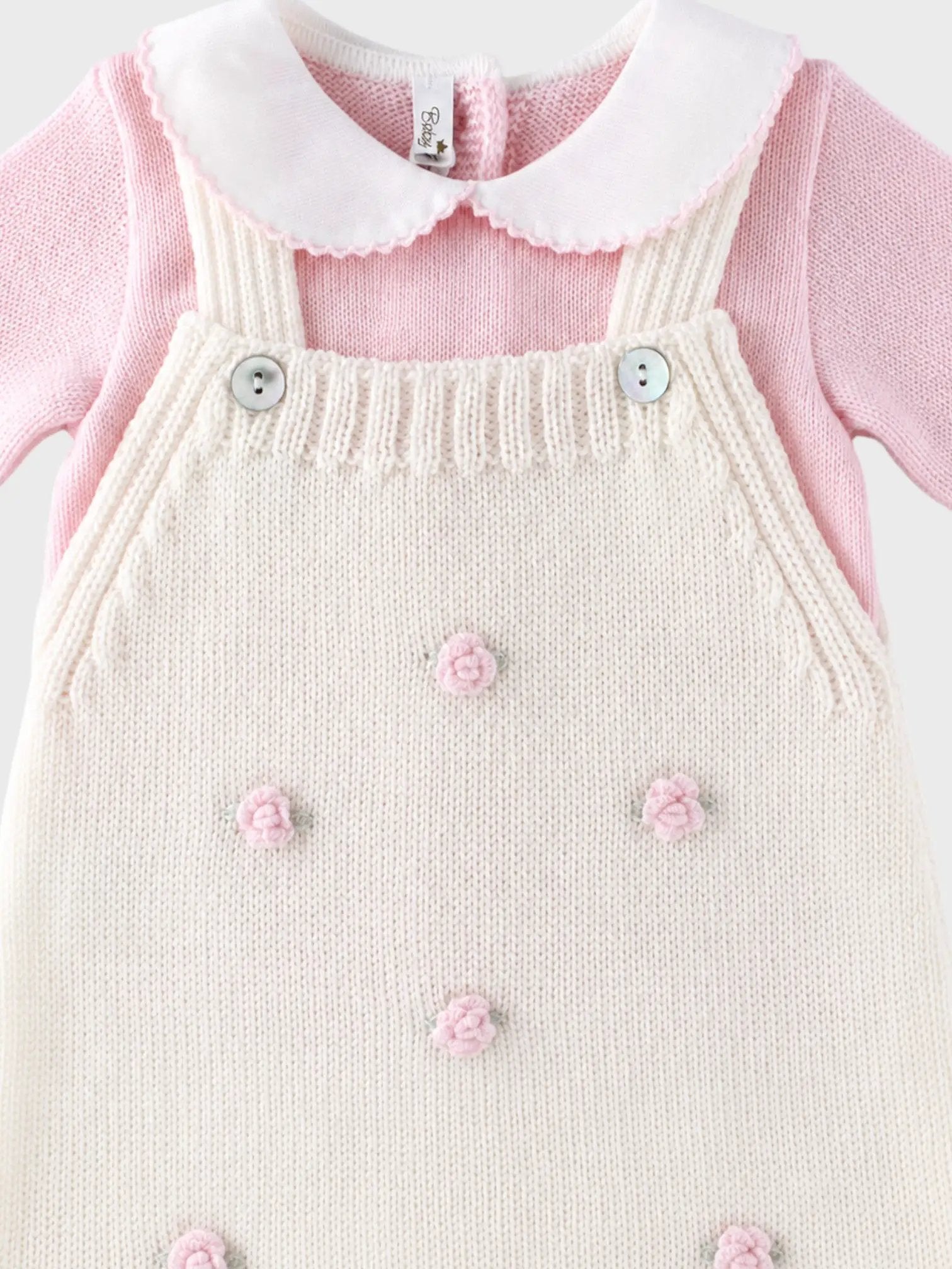 Salopette Bianco FIORI DI LOTO 329C/3031 by BABY LORD