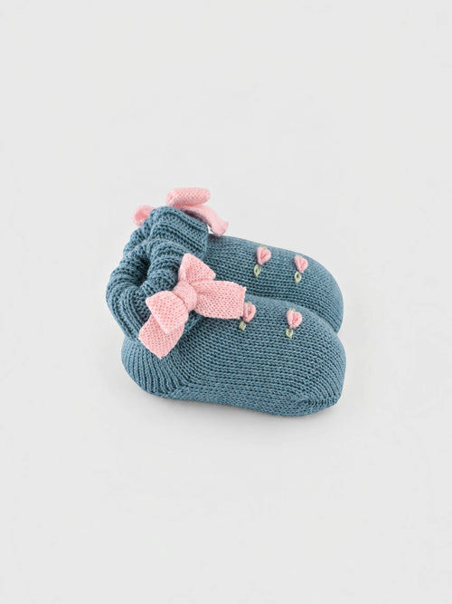 Zapatitos de bebé Verde LOVE FLOWER 700
