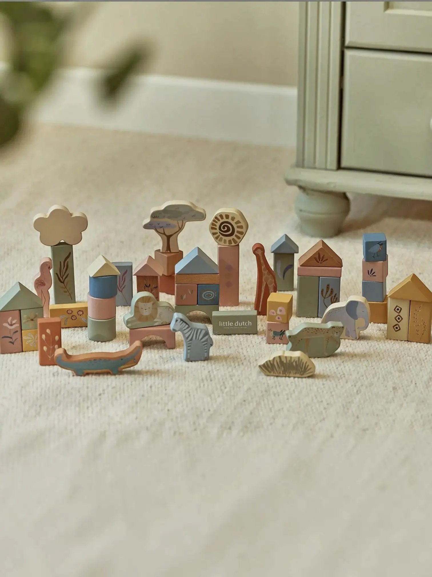 Blocchi costruzione in legno Multicolore LD7445 by LITTLE DUTCH