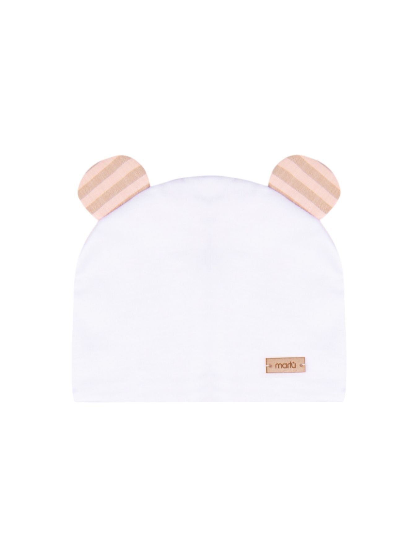 Cuffia Neonata BIANCO EP6873F -  NANU' BABY