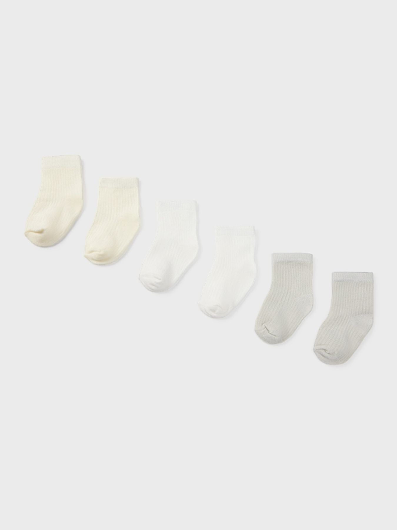 Set 6 calzini  BIANCO 9707/B -  NANU' BABY
