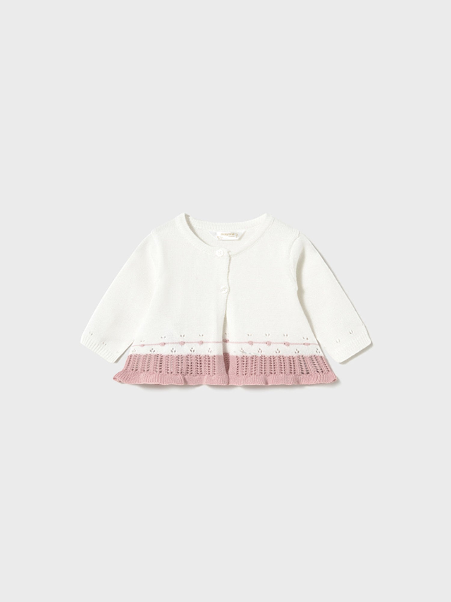 Completo pantalone 3 pezzi tricot Bimba ROSA 1589 /R -  NANU' BABY