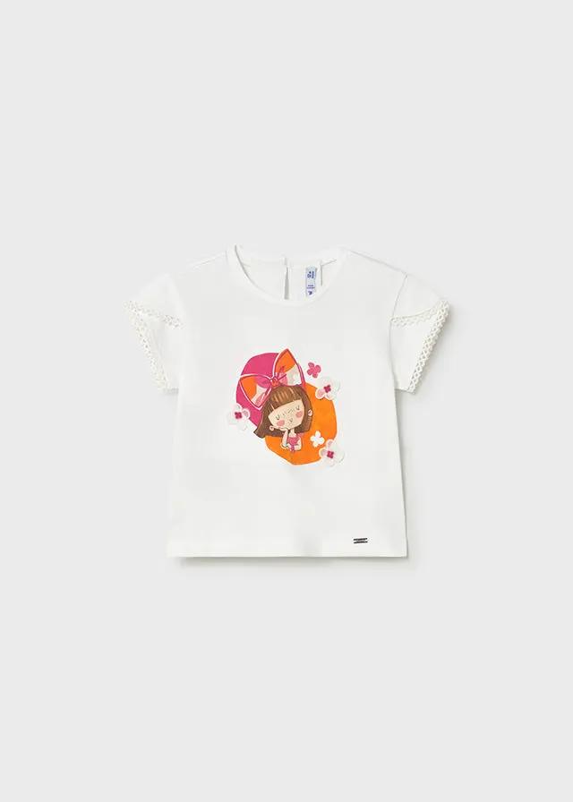T-shirt Bimba Bianco 1079/90 by MAYORAL