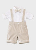 Completo Cerimonia Bimbo Beige Cotone 7673/B by BIMBALO'
