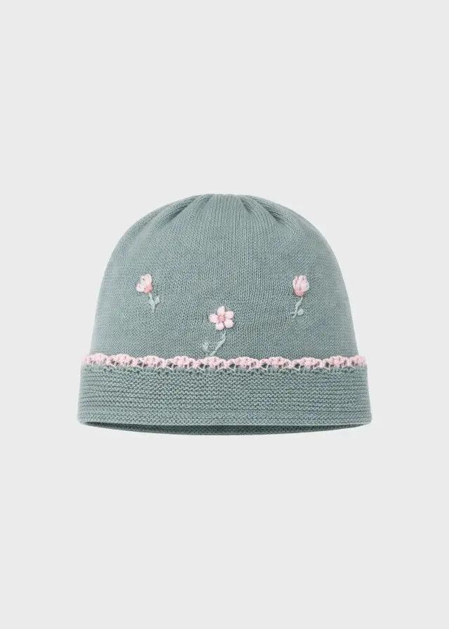 Cuffia Neonata Verde MARGHERITE 667/V by BABY LORD