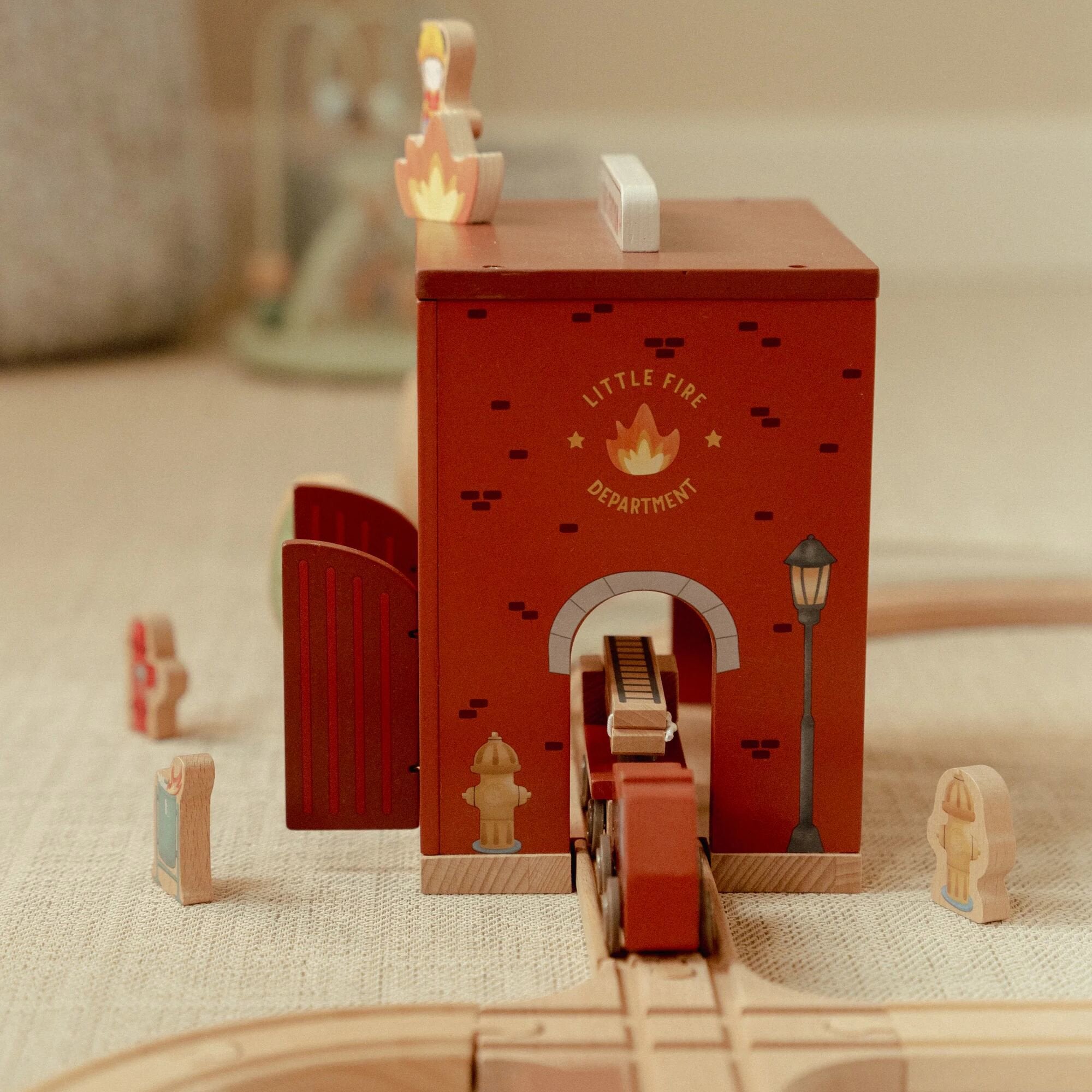 Multicolor Wooden Fire Station LD2538